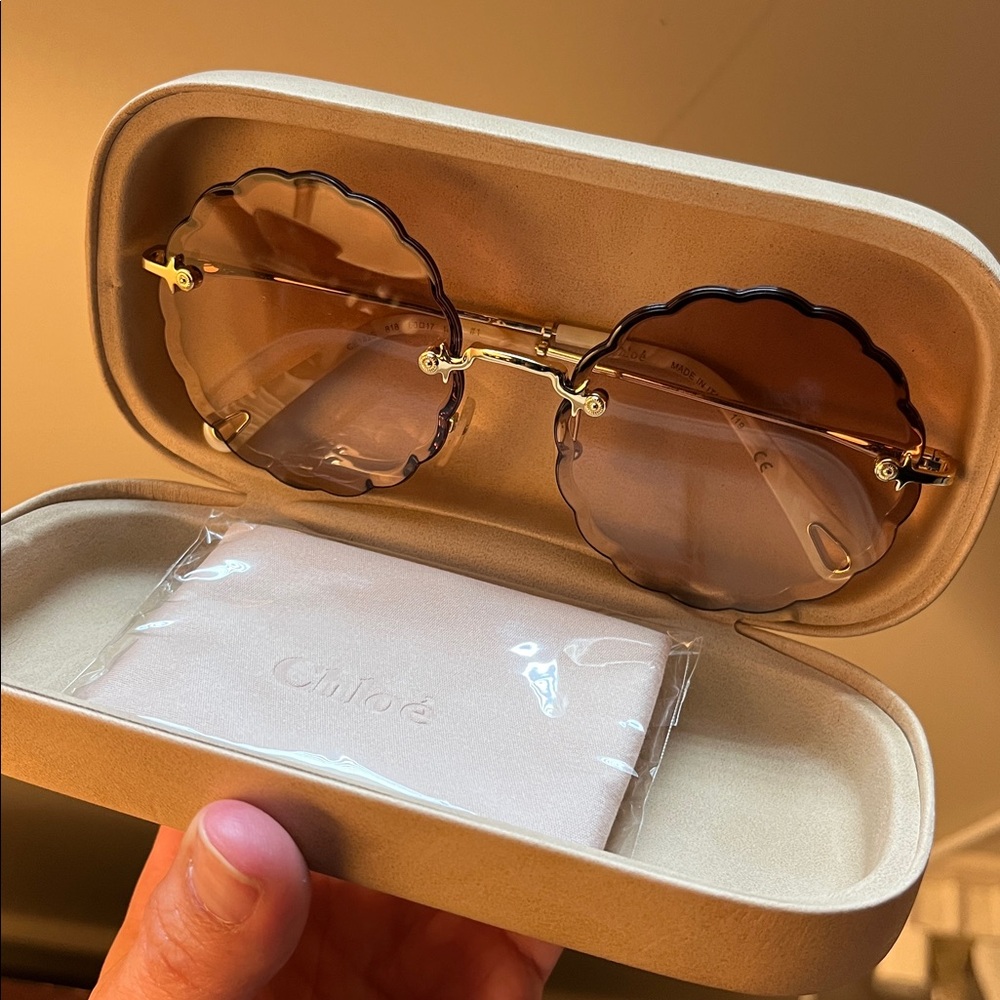 Authentic CHLOE Round Scalloped Sunglasses